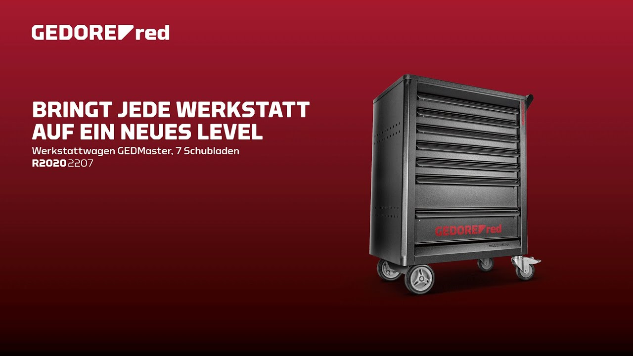 Ordnung triff Design: GEDORE red Werkstattwagen GEDMaster R20202207