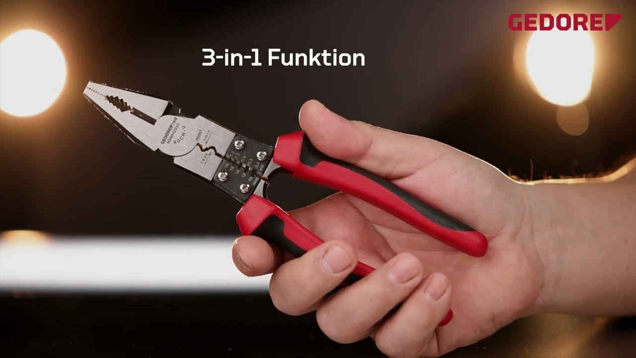 3-in-1 Allrounder! GEDORE red R28002220 – Multi-Kombizange für jede Aufgabe