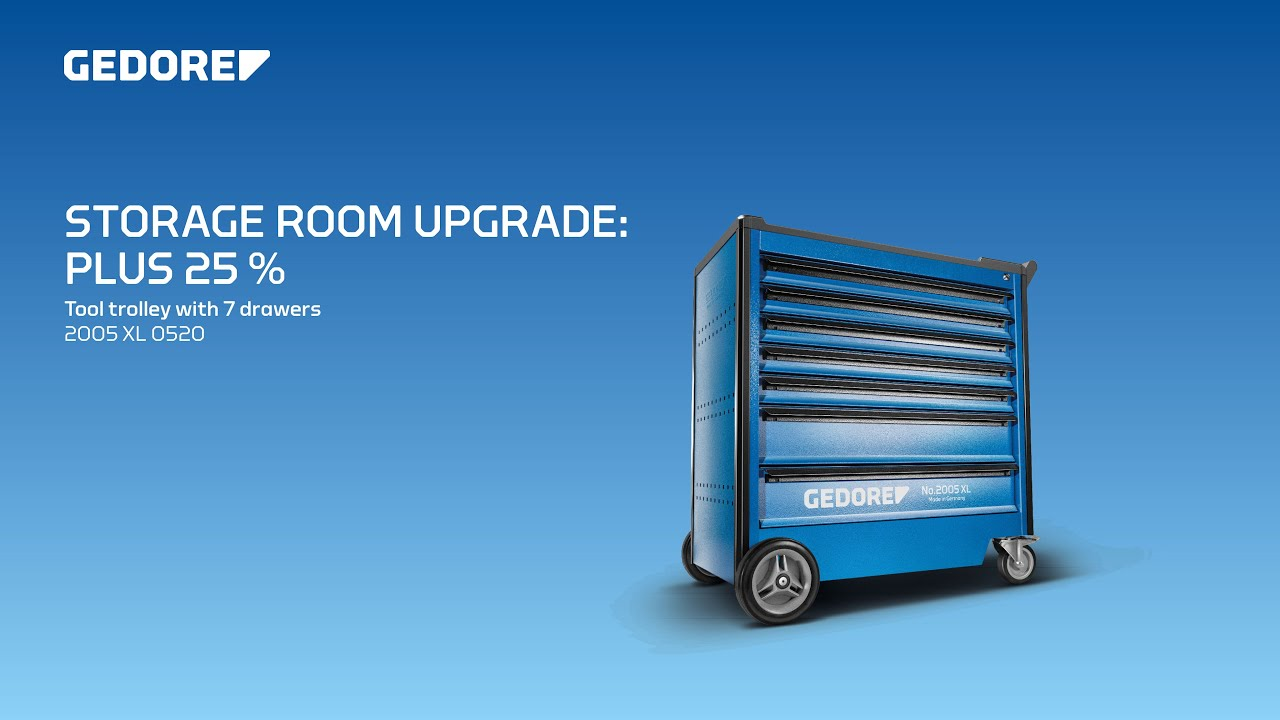 25 % more Storage Space: the classic Tool Trolley 2005 in a new XL Variant