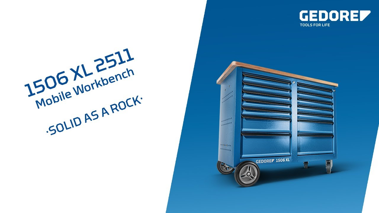 GEDORE Mobile Workbench | 1506 XL 2511 | Extra wide, extra load-bearing, extra storage space