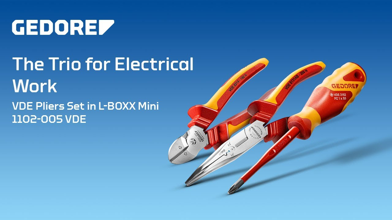 The trio for electrical work | GEDORE VDE Pliers Set