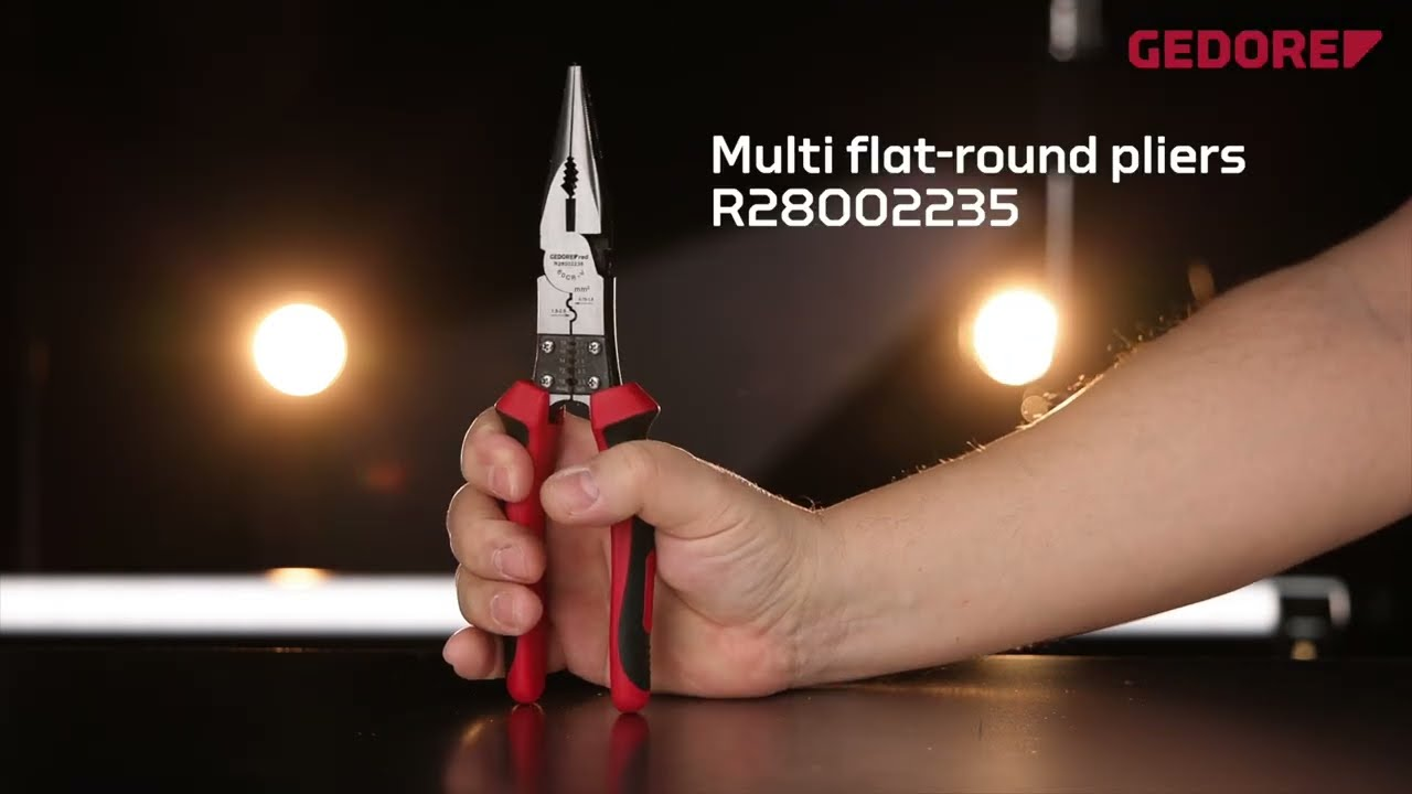 4-in-1 Powerhouse! 🔧 GEDORE red R28002235 – Multi Flat-Nose Pliers 9"