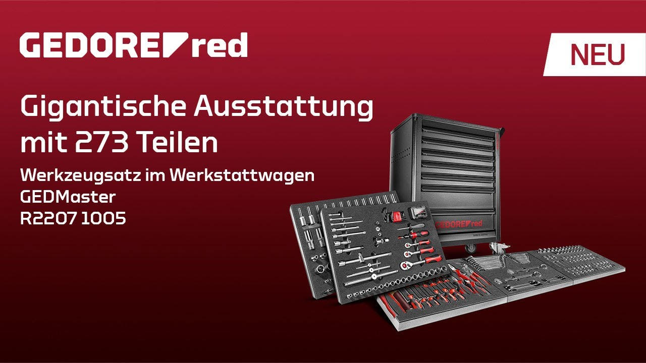 Gigantische Ausstattung mit 273 Teilen | GEDMaster R22071005 von GEDORE red