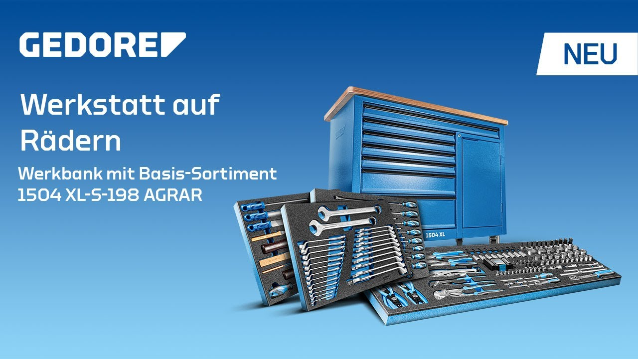 Werkstatt auf Rädern | Werkbank 1504 XL S 198 AGRAR von GEDORE