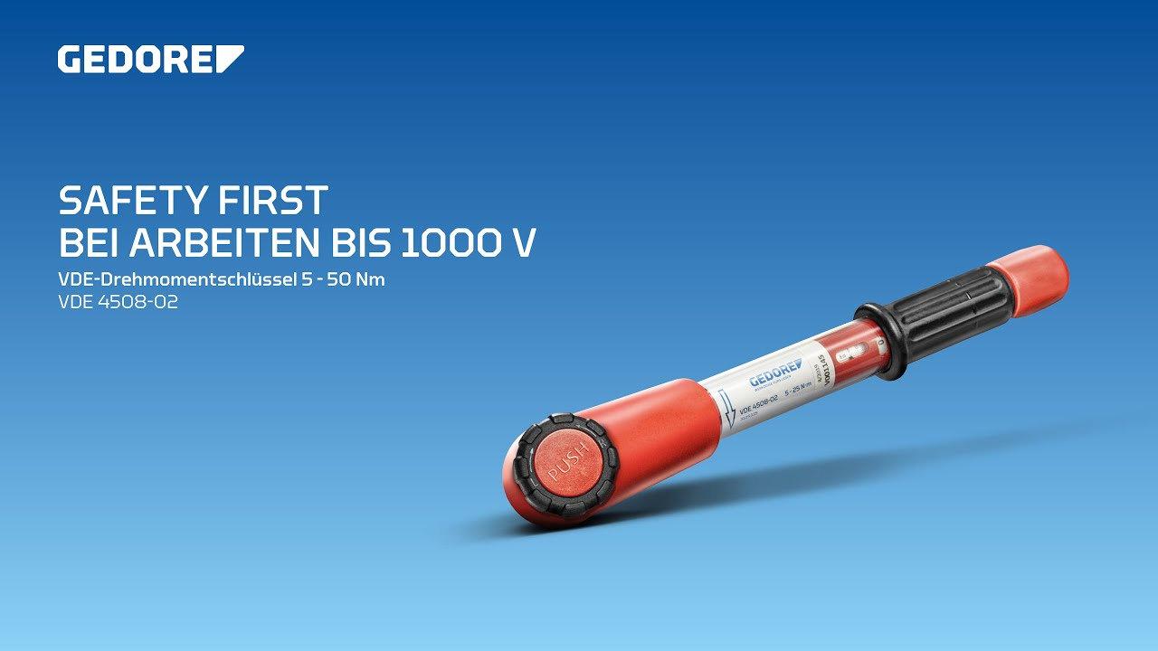 SAFETY FIRST: Der VDE-Drehmomentschlüssel 4508-02