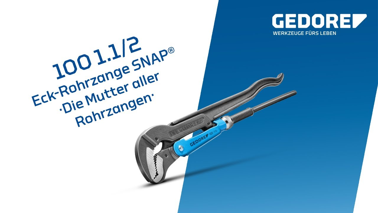 Die Mutter aller Rohrzangen: GEDORE Eck-Rohrzange SNAP®