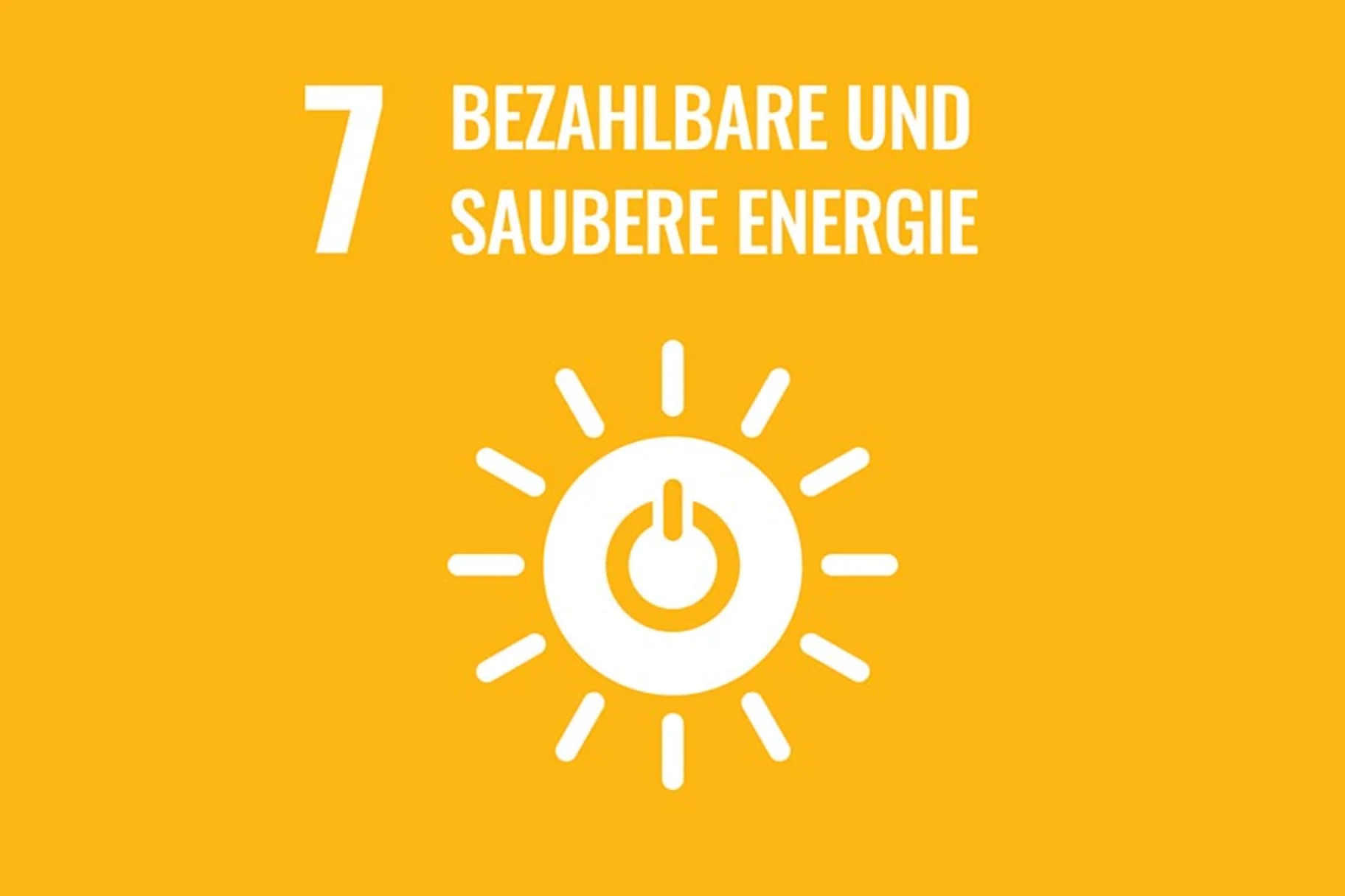 SDG Ziel BEZAHLBARE UND SAUBERE ENERGIE