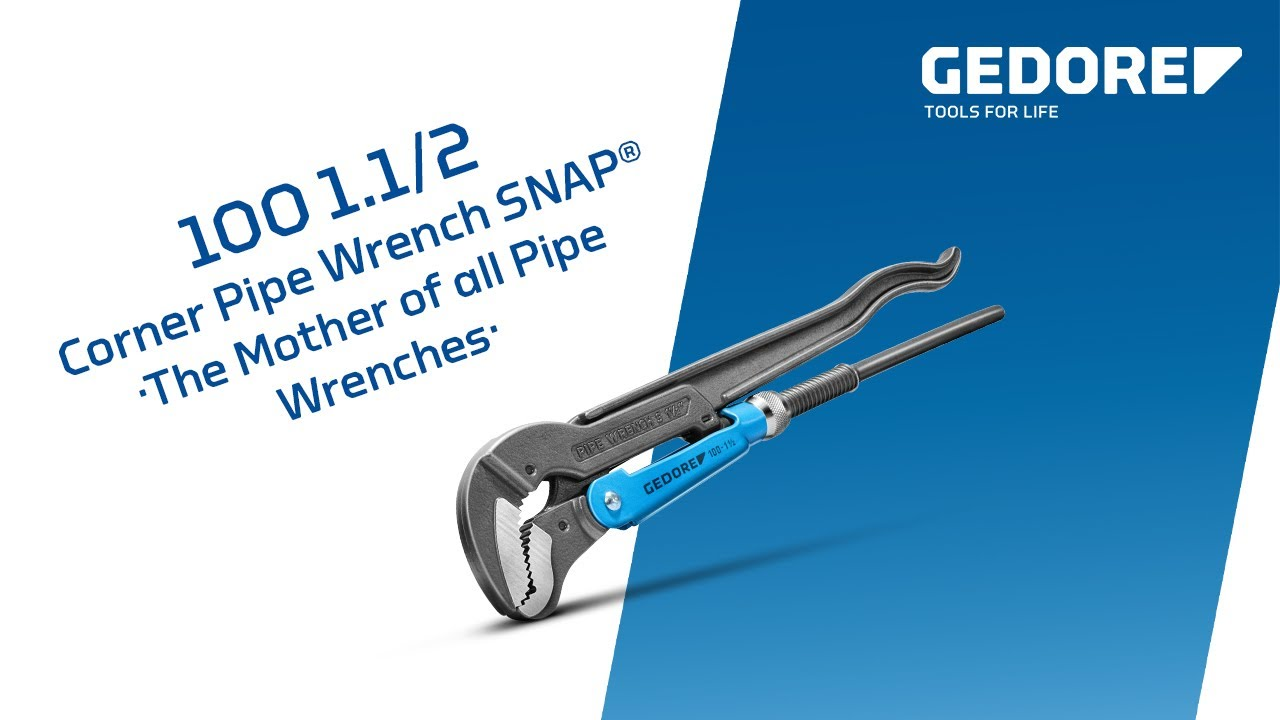 The mother of all pipe wrenches: GEDORE SNAP® corner pipe wrench
