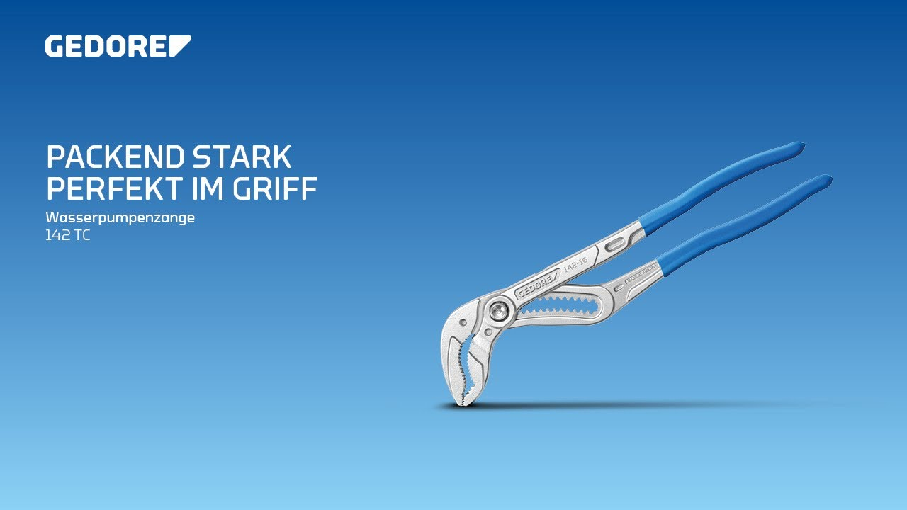 Packend stark, perfekt im Griff - Die Wasserpumpenzange 142 16 TC